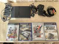 PlayStation 2 cu 4 jocuri si accesorii