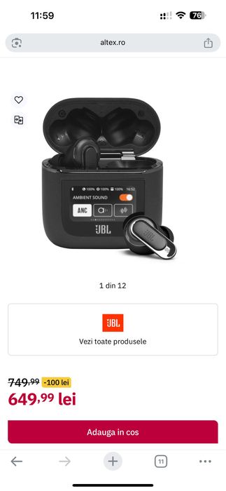 Casti wireless JBL Harman Tour Pro 2