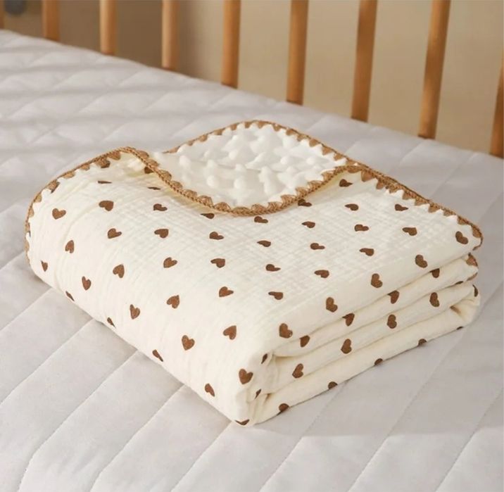 Детский плед сердечко