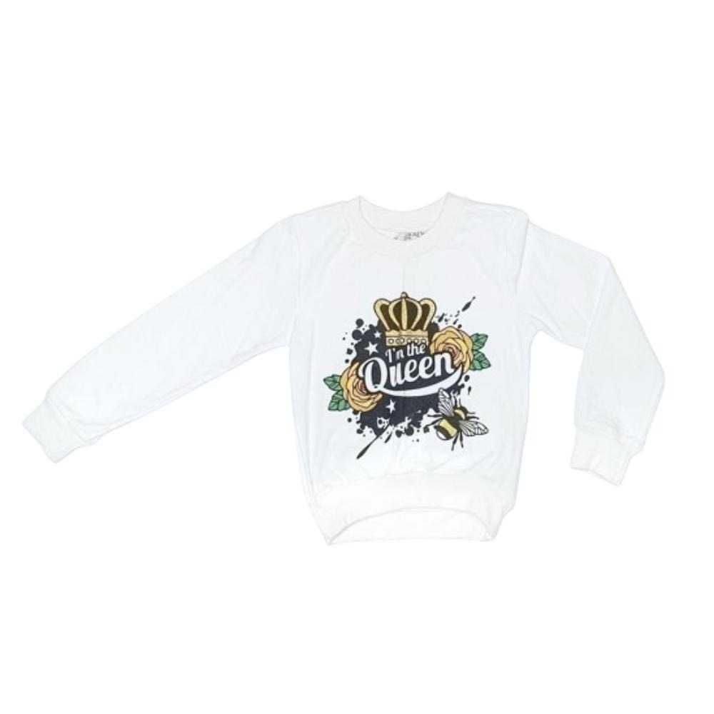 Compleu fata 3 piese jeans jacheta bluza Sealy "I'm the Queen" 7 ani