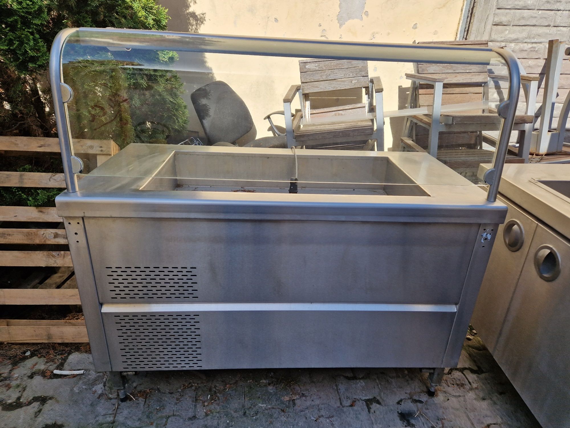 Masa rece 4 sertare inox, masa frigorifica inox cu chiuveta