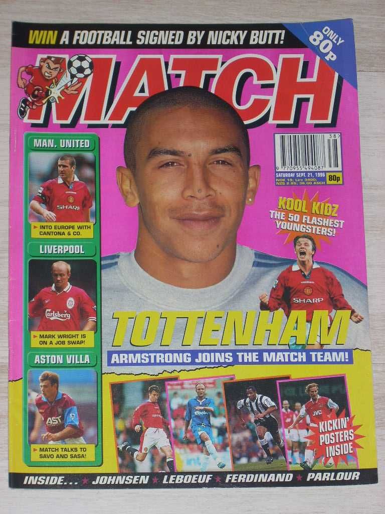 Оригинални английски футболни списания Мач MATCH от 1996 г.
