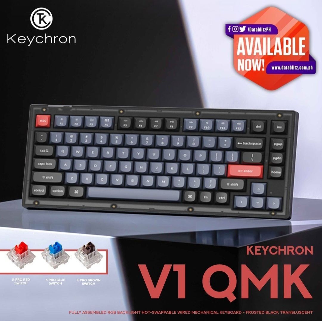 KEYCHRON V1 RGB RU/ENG Механическая Клавиатура (свитчи RED)