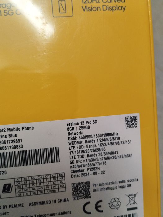 Realme 12 Pro 5G SIGILAT, 256GB si 8GB ram, Albastru