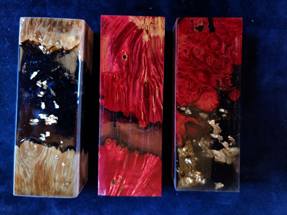 Lemn stabilizat mâner,plasele,cuțit, briceag , hibrid