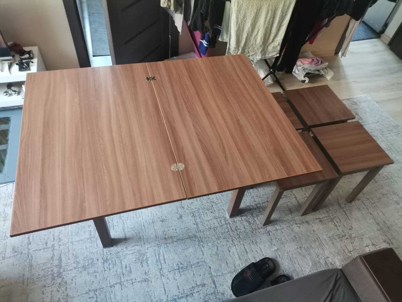 Кухонный стол (60x90 / до 120x90)  и 4 стула