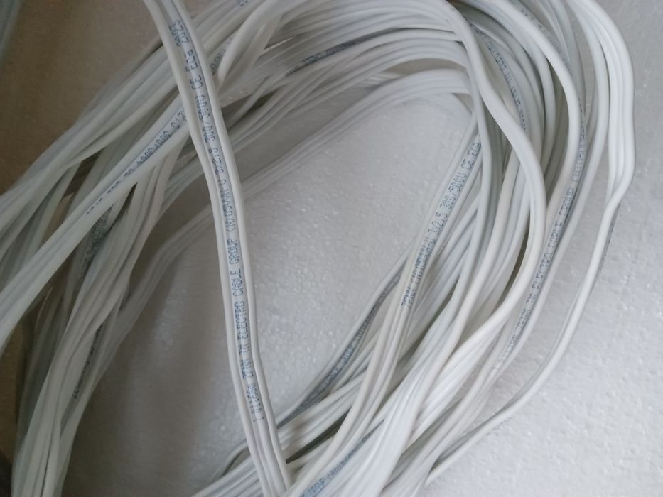 19 Metri cablu electric plat din cupru 3x2,5mm