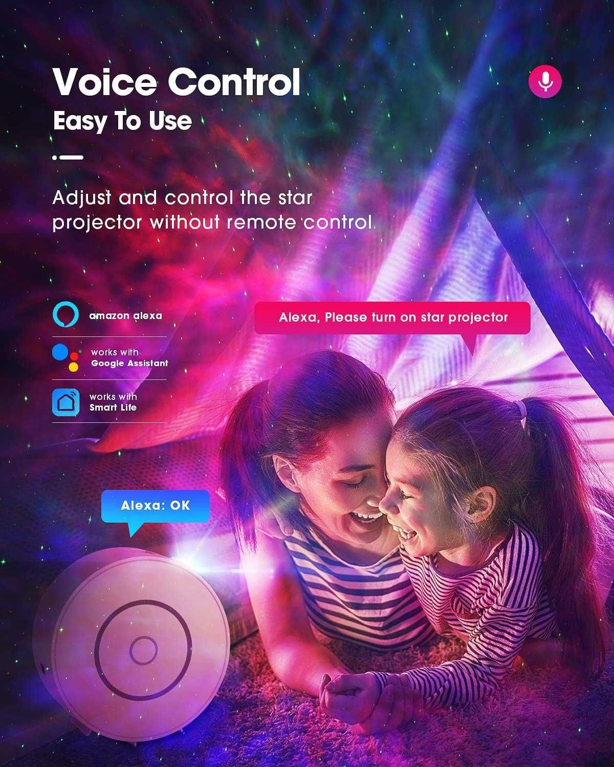 НОВ, SUPPOU LED WiFi Galaxy проектор за деца и възрастни