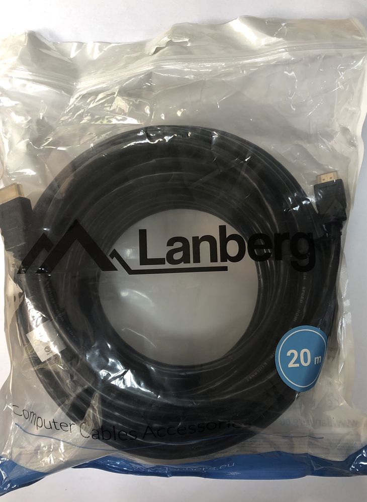 Vand cablu HDMI T-T V2.0 Lanberg 20 metri Nou