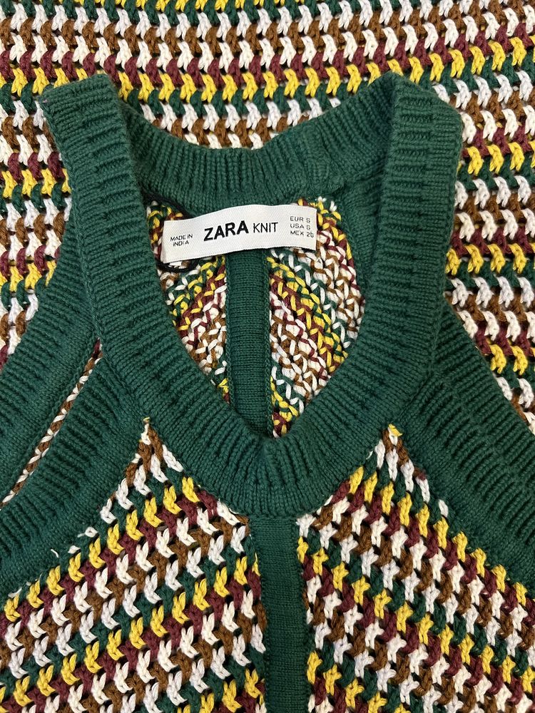 Zara/зара плетена рокля за плаж размер С отлична -30 лв