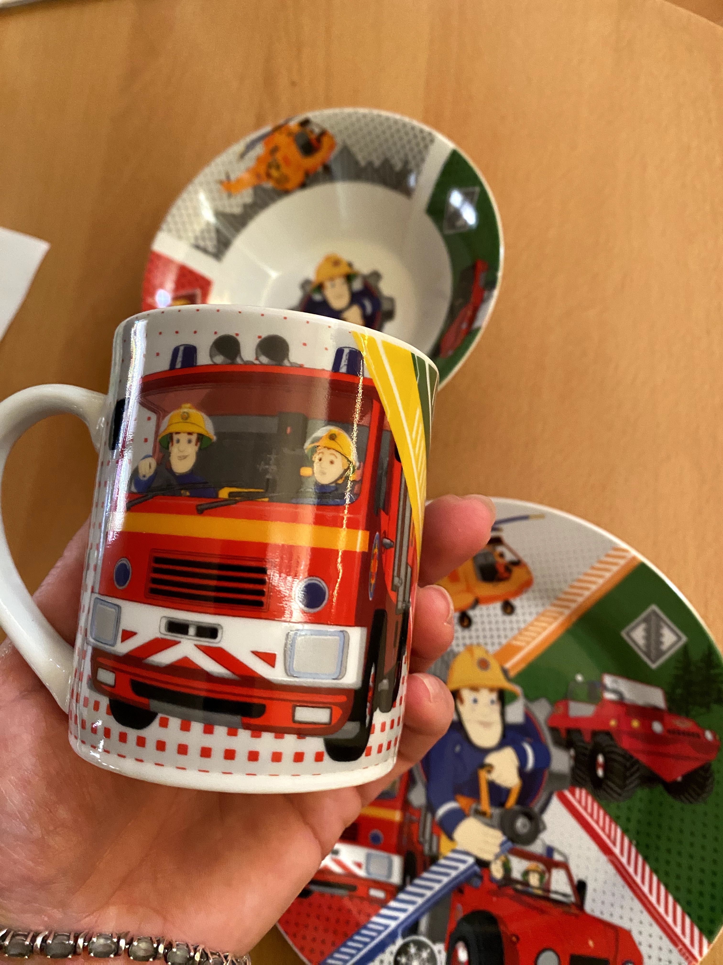 Детски комплект за храна Сам пожарникаря