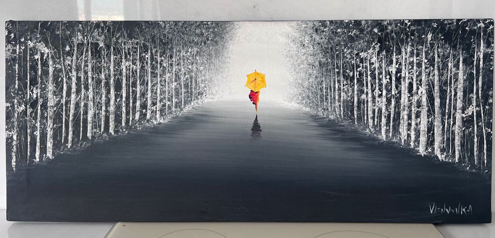 Картина «Будда идет по воде» работа художника Шри Ланка