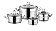 Un set de oale de inox