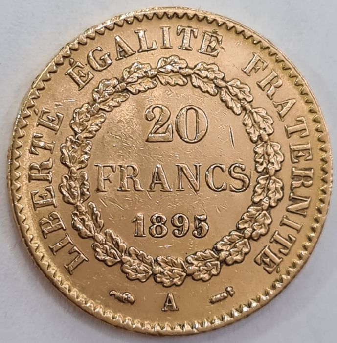 Moneda din aur 20 Franci 1895 A