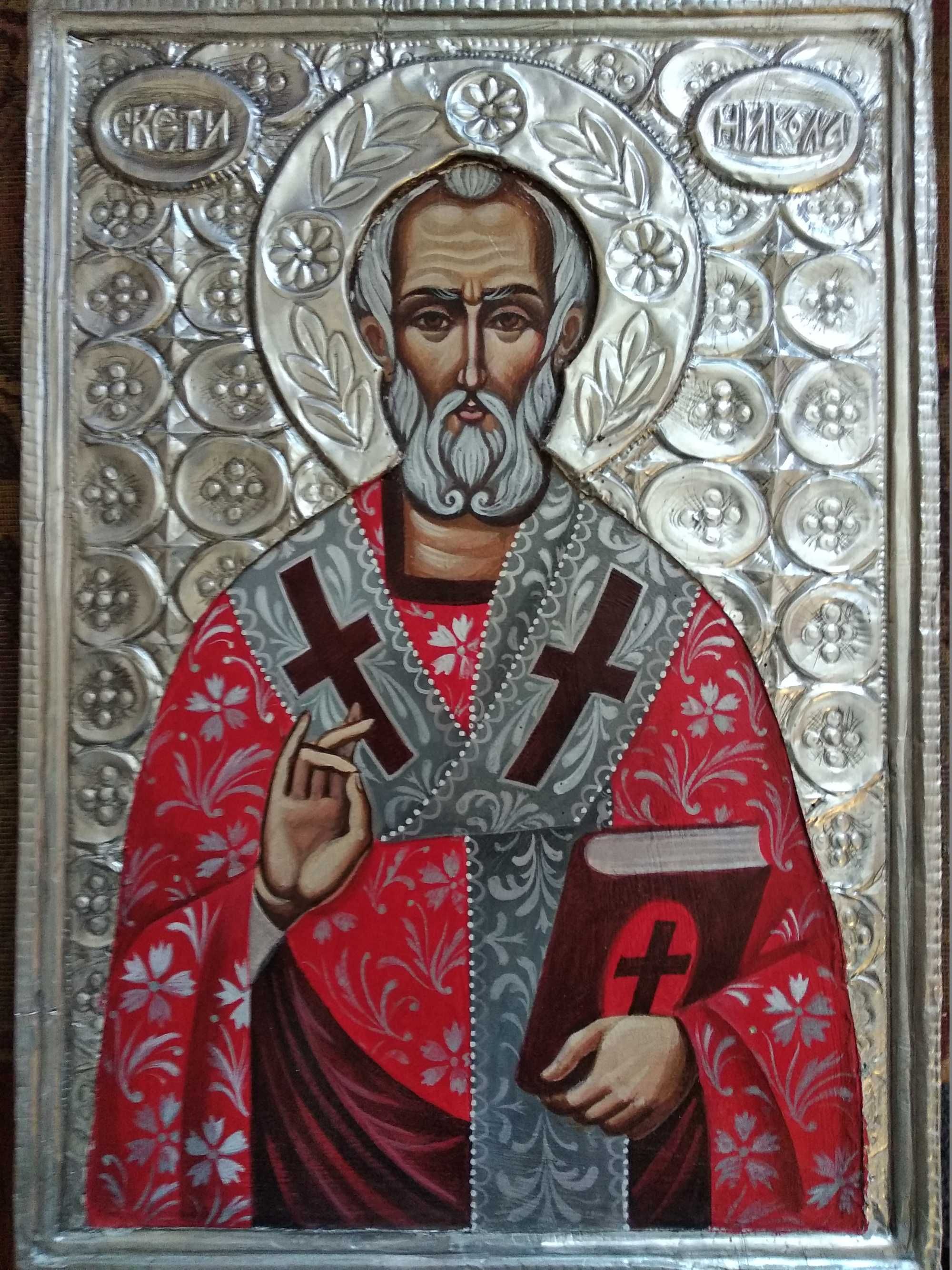 икона на "св. Никола", ръчно изписана.