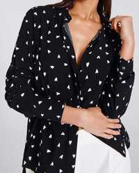 Cămașă viscoză - NOUA - cu Etichetă - neagră - bluza dama L