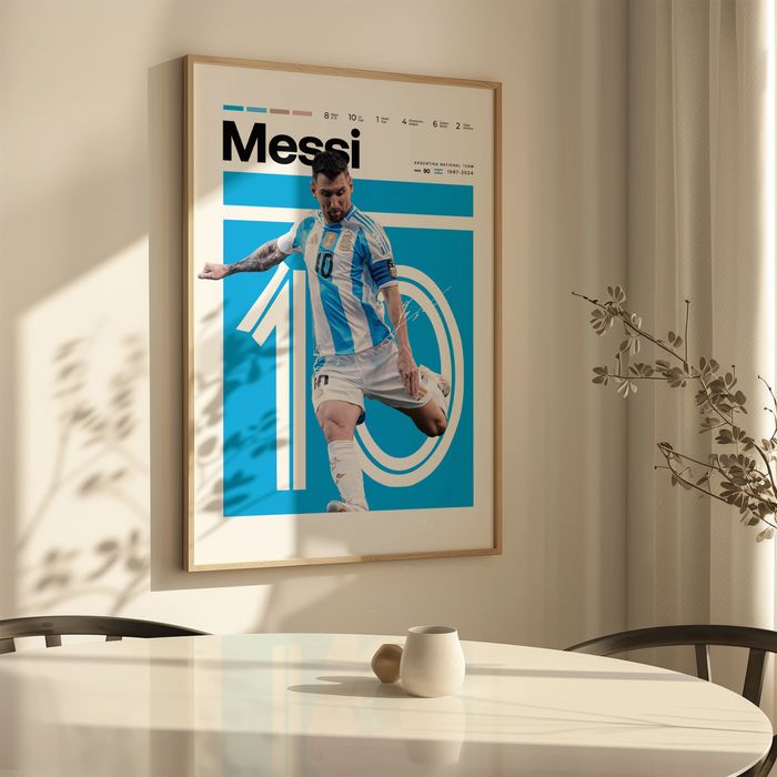 Tablou Lionel Messi - Stats Edition pe Pânză Canvas