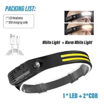 Челник №4060-2 индукционен COB LED челник с вградена батерия, USB