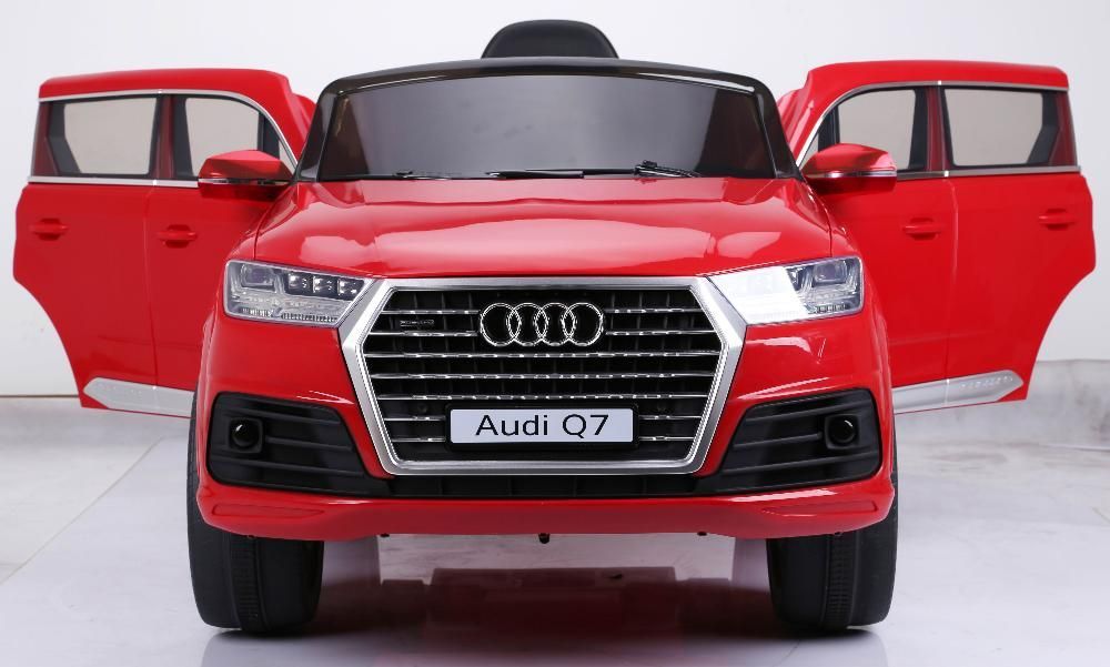 Masinuta electrica rosie Audi Q7 cu acumulatori+Garantie+Slow Start