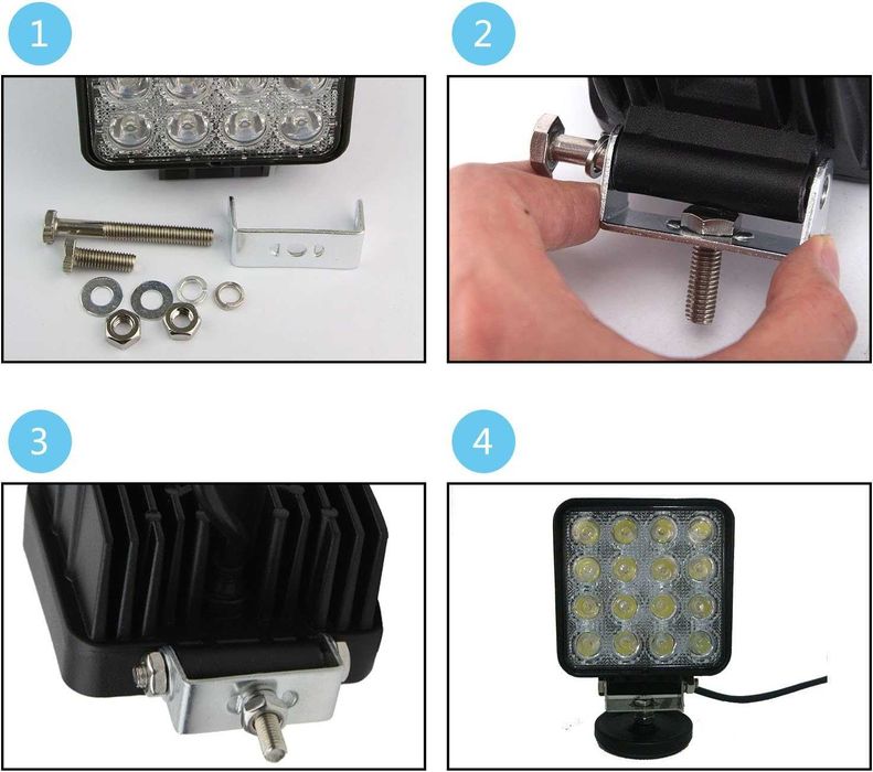 ЛЕД прожектор 18W LED дневни халогени светлини фар раб. лампа 12/24V