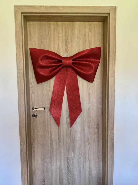 Коледна панделка за врата, декор за врата,украса,коледа,голяма панделк