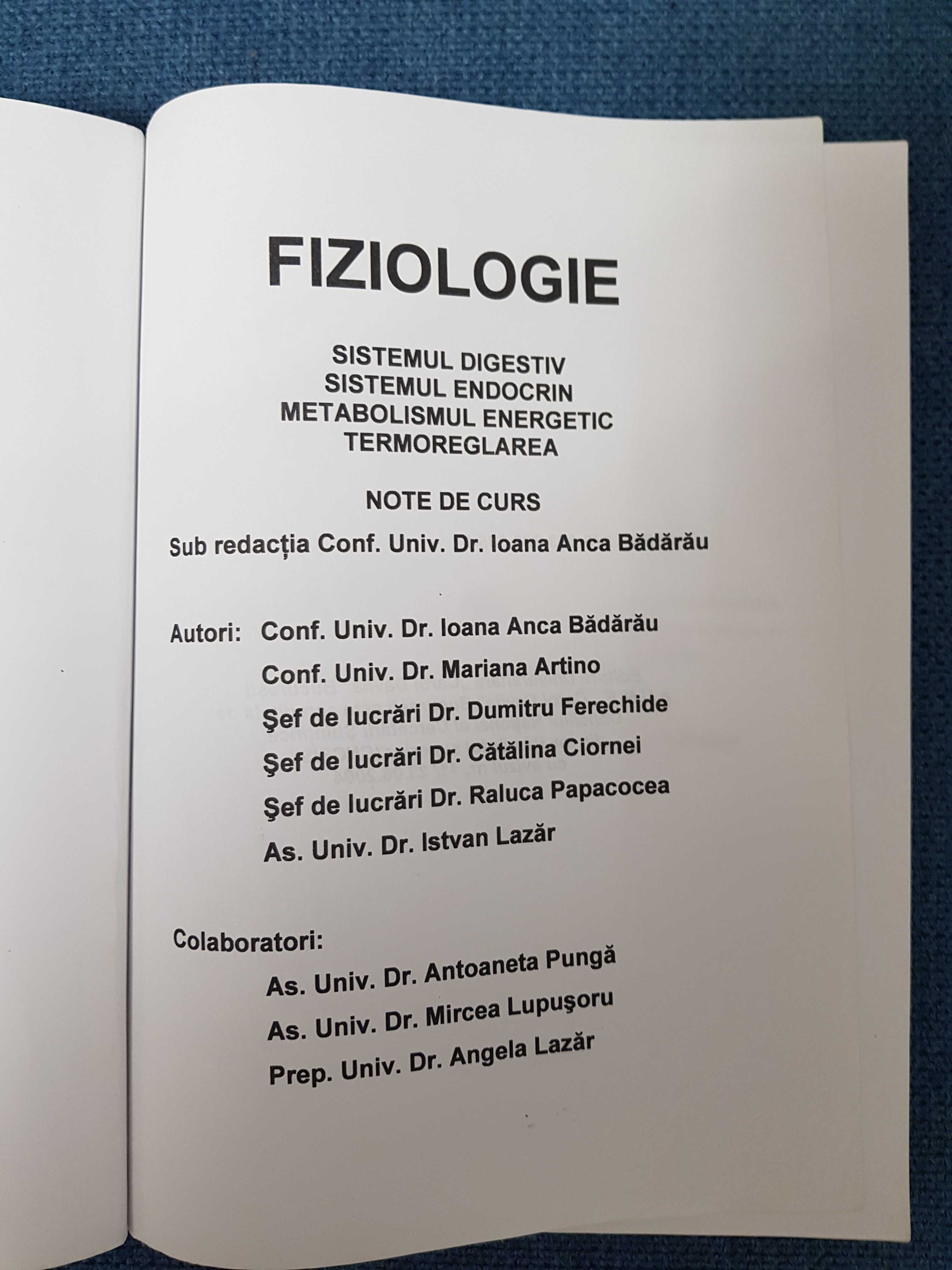 Fiziologie - autor Ioana Anca Badarau