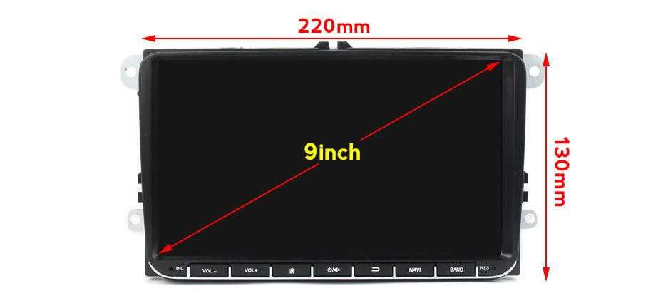 Navigatie Android 14 Vw Golf 5 6 Passat B6 Skoda Seat CarPlay + CAMERA