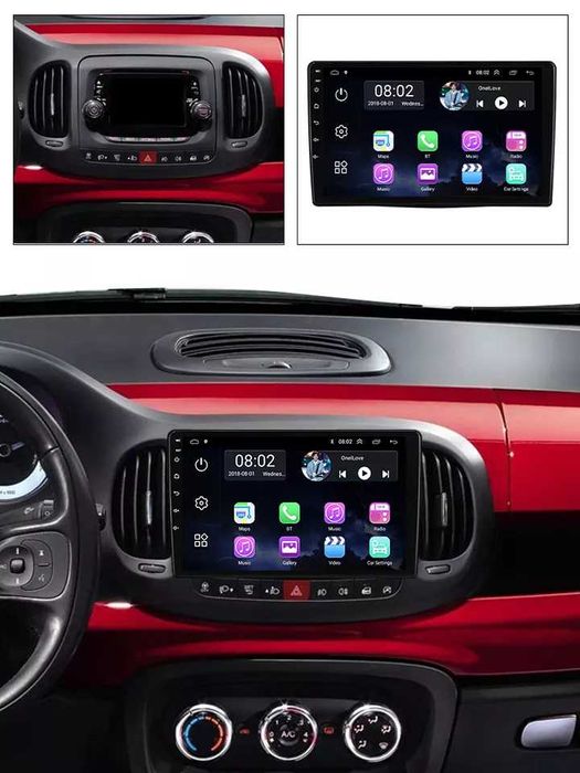 Navigatie Android 14 FIAT 500L 1/8 Gb Waze CarPlay Bt GPS + CAMERA