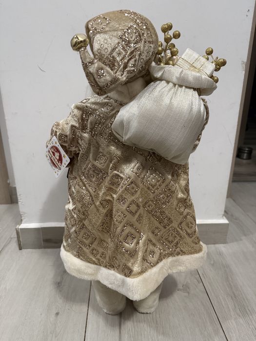 Figurina Mos Craciun cu Haina, Felinar & Ceas 60cm nou, cu eticheta.