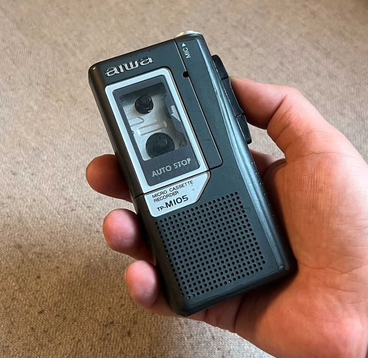 Aiwa TP M105 microcassette recorder functional, Auto Pause, testat