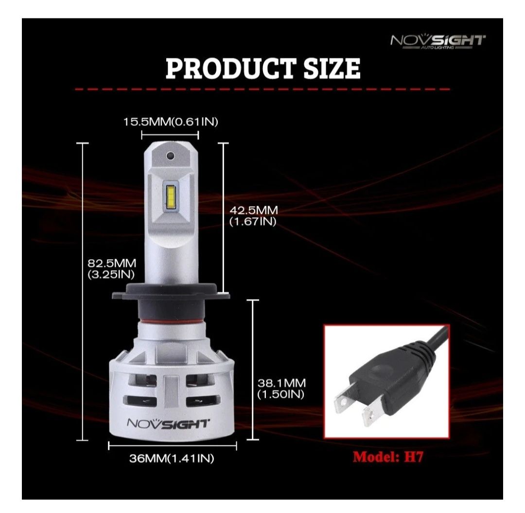 Leduri H7 Novsight 10000Lm