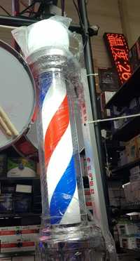 Reclama semn luminos Frizerie-American Barber Pole 85x25x20 CM