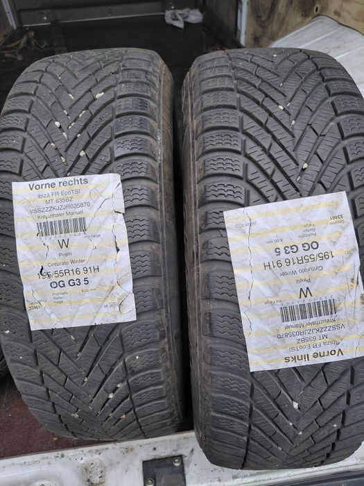 195/55/16" pirelli 2бр.гуми