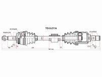Привод в сборе левый  Toyota Camry