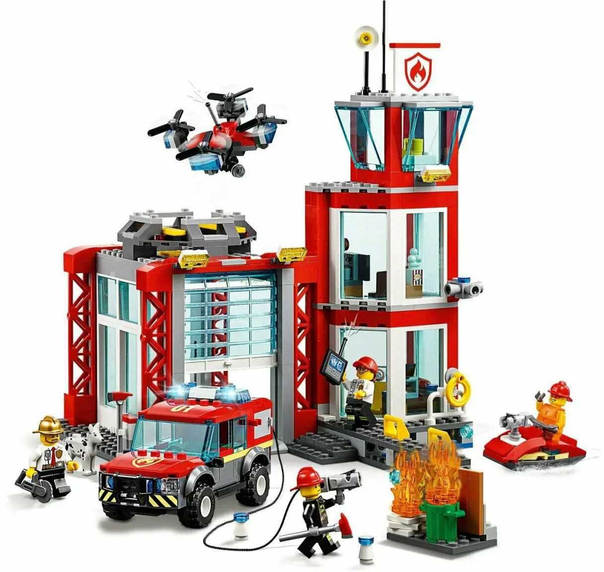 Конструктор Lego City 11216 Пожарная станция/Аналог Lego/Лего