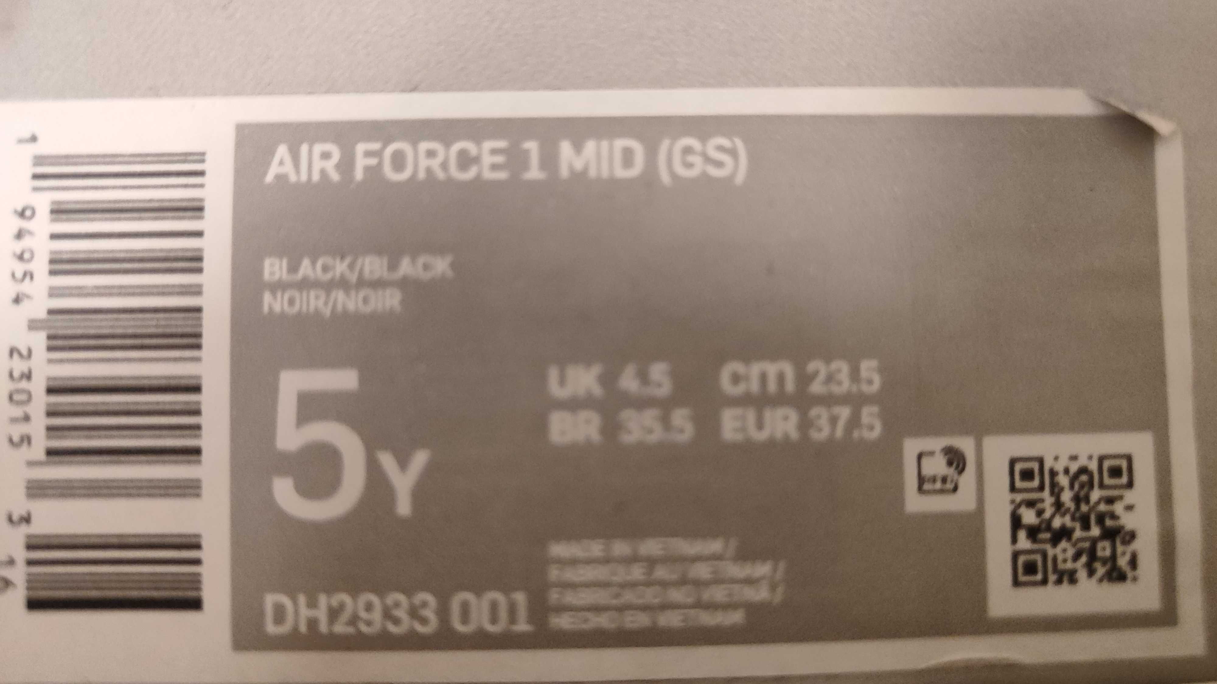 Vand NIke Air Force 1 Mid Black marimea 37,5