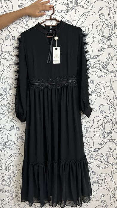 Вечернее черное платье.  Турецкое платье новое, размер 44.