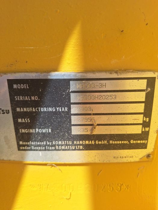 Incarcator KOMATSU WA500-3H  2003 28 tone