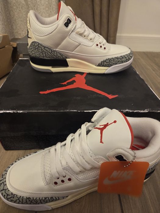 Jordan 3 white cement full box noi