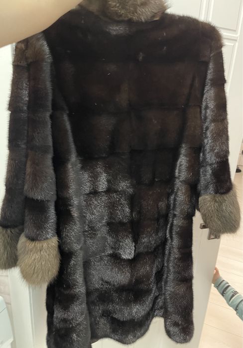Шуба норковая блестящая
