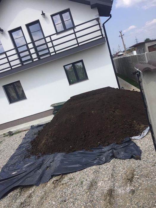 Pamant negru de padure sortat ,maruntit / mranita pentru gazon