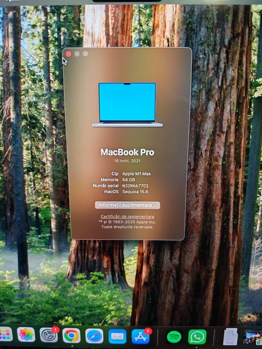 Macbook pro 16" M1 max 65gb 2T