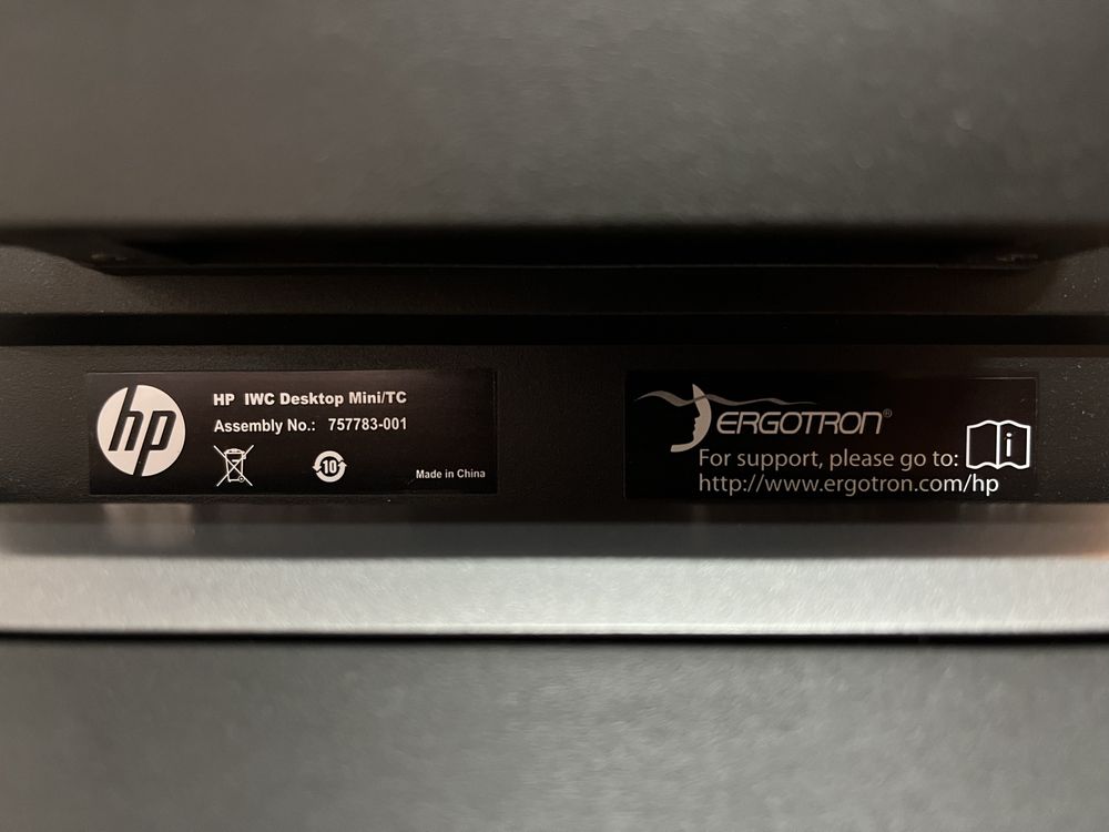 HP Ergotron IWC стойка за монитор и DM