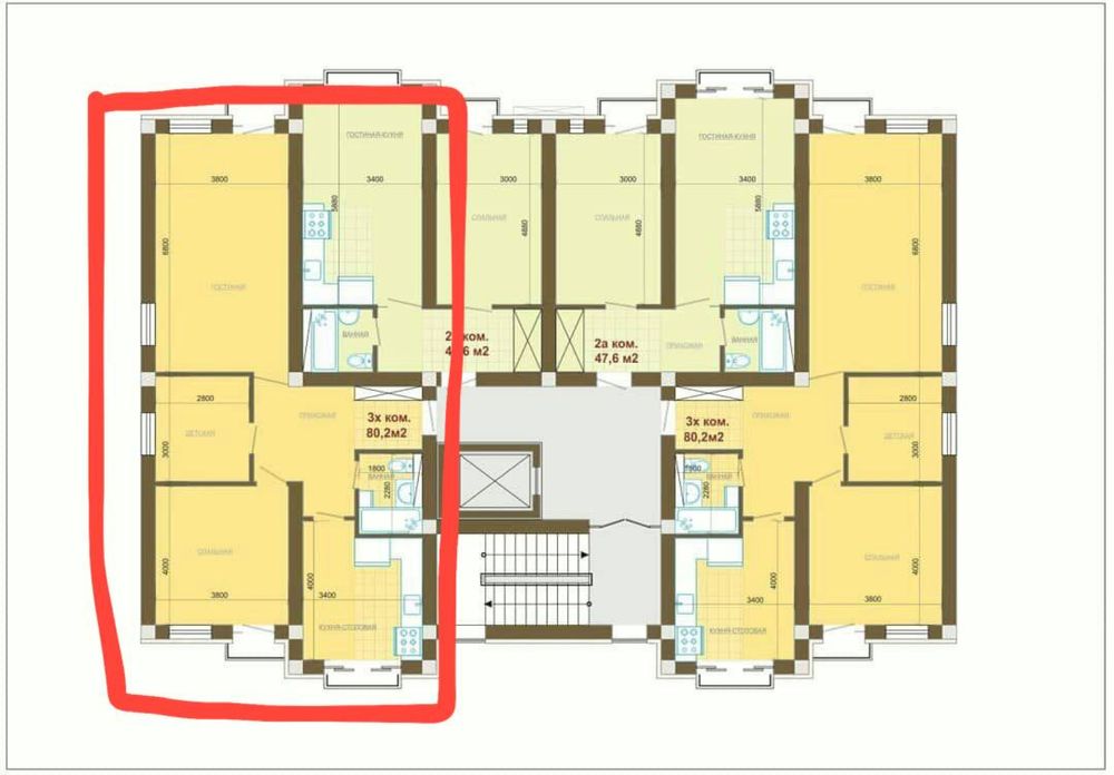 Sergeli 5a 80,2kvm. Gishtdan qurilgan.Bez makler