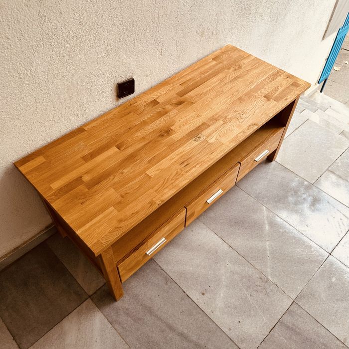 Ретро конзолен дъбов шкаф от 90-те