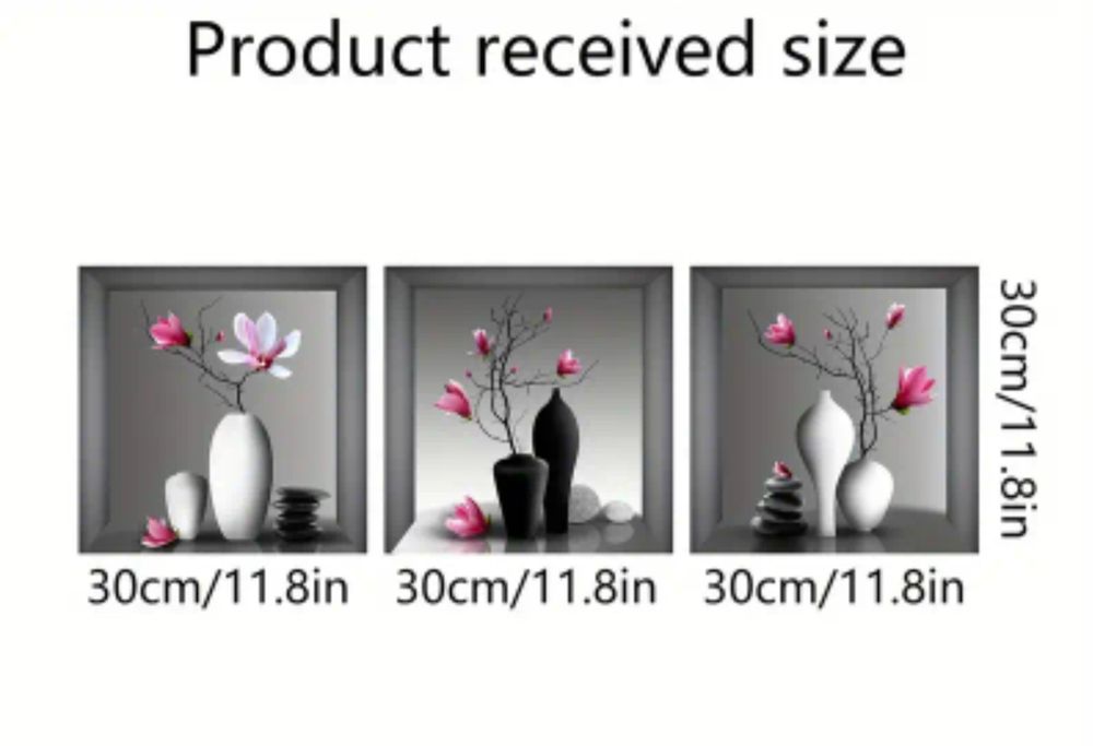 Tablouri Autocolant de Perete 3D - 3 Bucăţi Dec