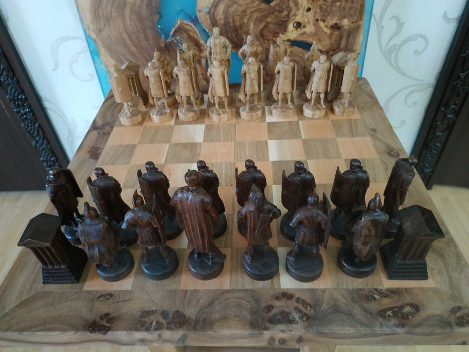 ШАХМАТЫ, деревянные резные, ручная работа