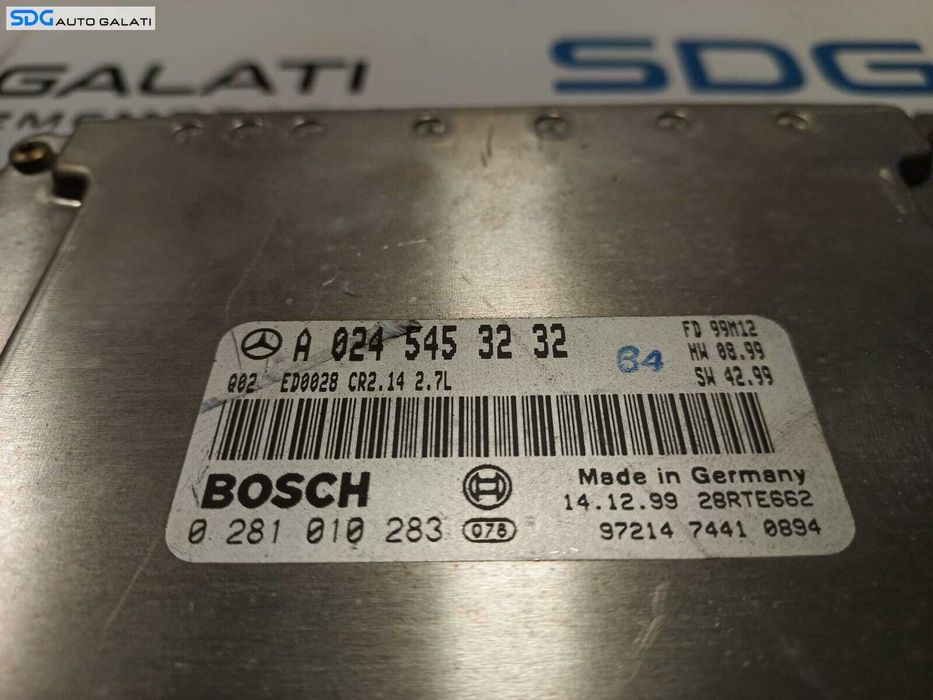 KIT Pornire ECU Calculator Motor Mercedes ML W163 2.7 CDI 1998 - 2005 Cod A0245453232 0281010283 1635452532 05371050 05047010 1635454032 [L1191] [L1192]