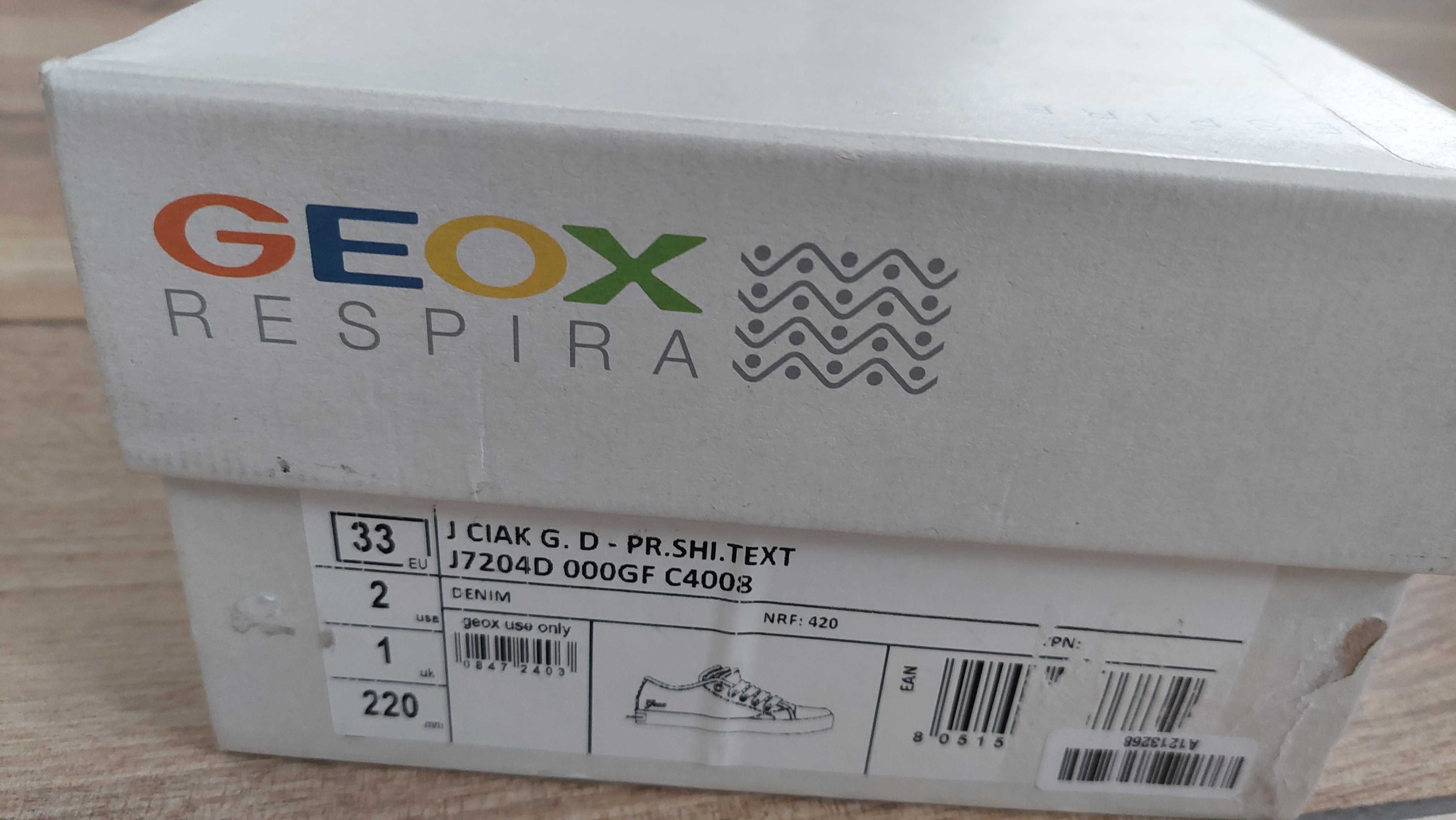 Дишащи кецове Geox за момиче, оригинални 33н