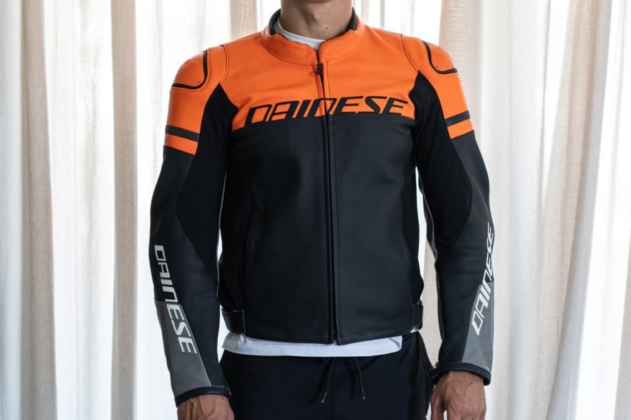 Geaca moto Dainese Agile piele NOUA 54 L. Geaca piele moto KTM orange